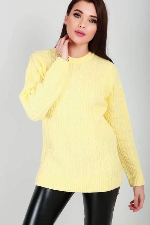 Molly Long Sleeve Cable Knit Baggy Jumper