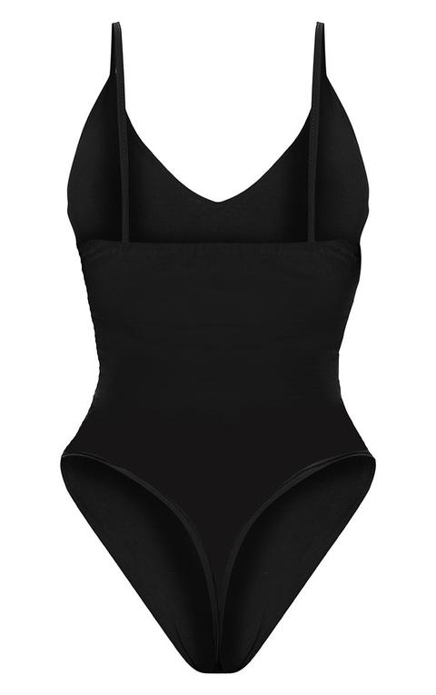 Shape Black Slinky Double Layer Bodysuit
