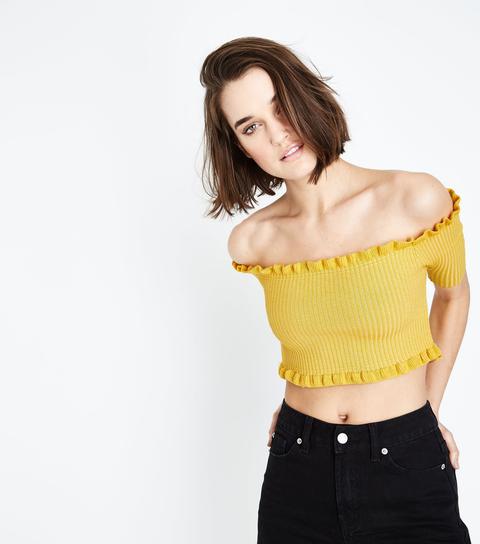 new look yellow crop top