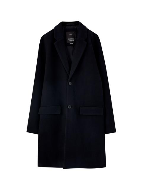 Abrigo Paño Negro Oversize