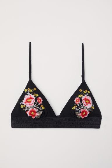 H & M - Top Bikini A Triangolo - Nero