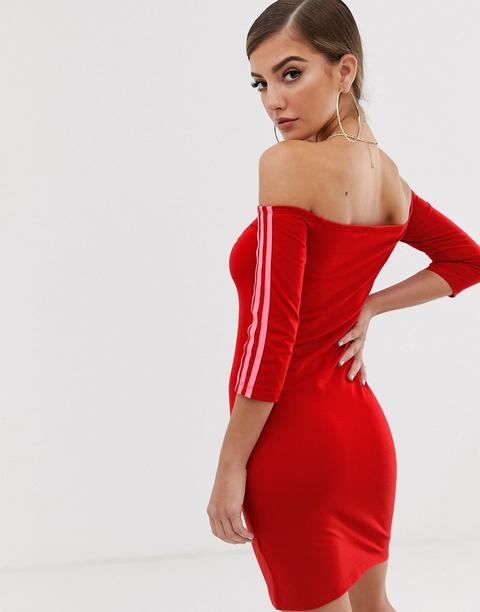 vestido rojo adidas