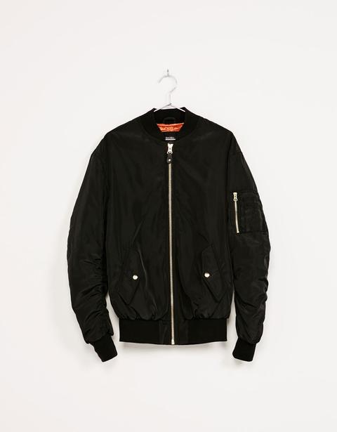 Cazadora Bomber Oversize Manga Fruncida