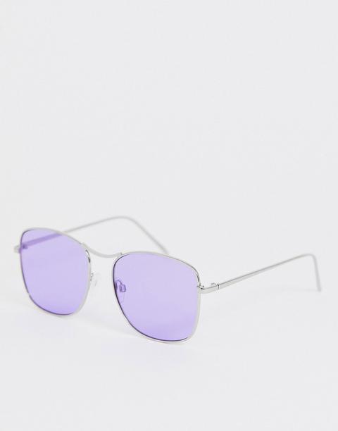 Jeepers Peepers Square Sunglasses With Purple Lenses