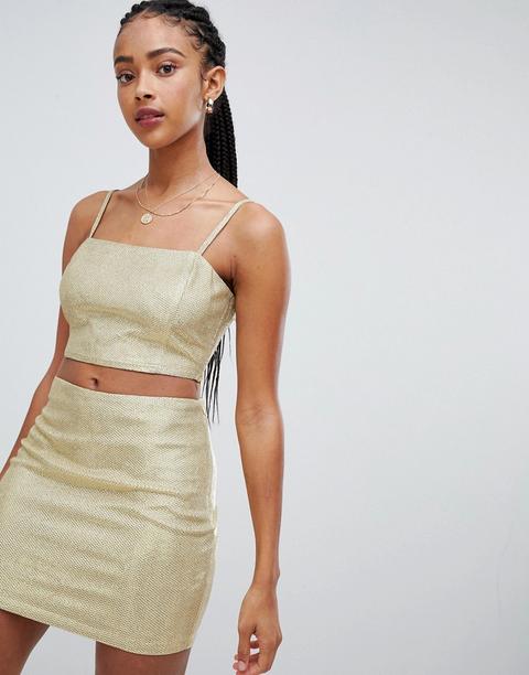 Emory Park Cami Crop Top In Sparkle Fabric Co-ord