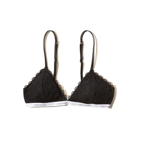 Lace Triangle Bralette With Removable Pads