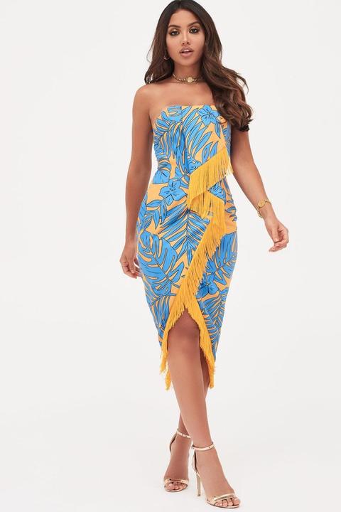 lavish alice palm print dress