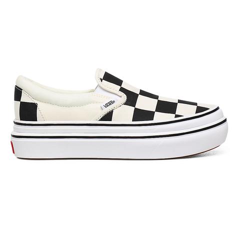 Vans Zapatillas Big Classics Checker Super Comfycush Slip-on ((big Classics Checker) Black/off White Check) Mujer Negro