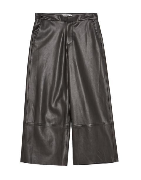 Pantalón Culotte Efecto Piel