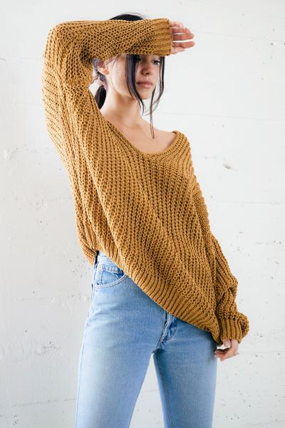 Polly Knit Sweater - Dijon