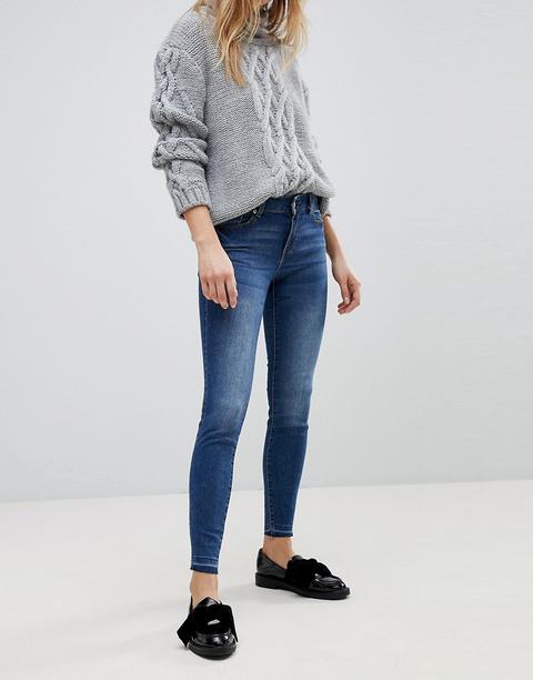 Jdy - Jeans Skinny Blu Lavaggio Scuro - Blu