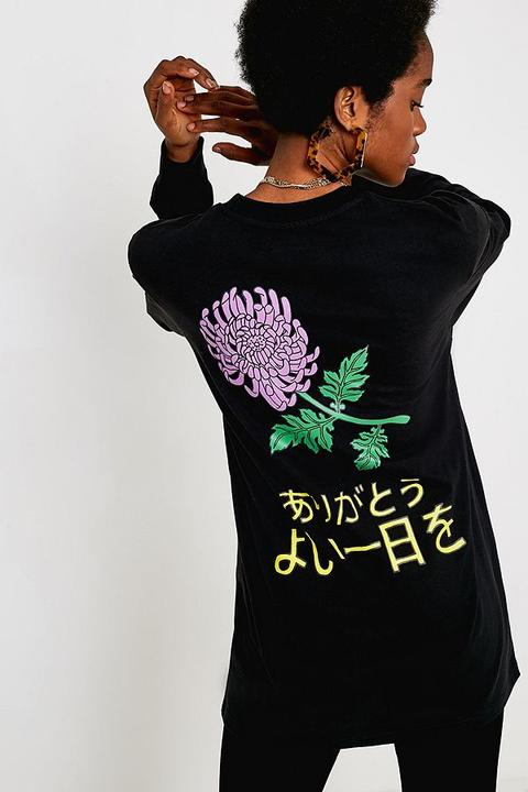 Chinatown Market - T-shirt À Manches Longues Imprimé Fleurs Japonaisesexclusivité Uo - Femme X38