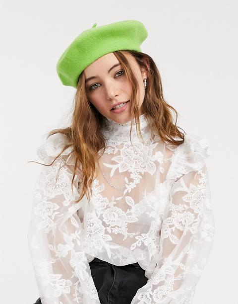 Boina Verde Lima De Lana De Asos Design