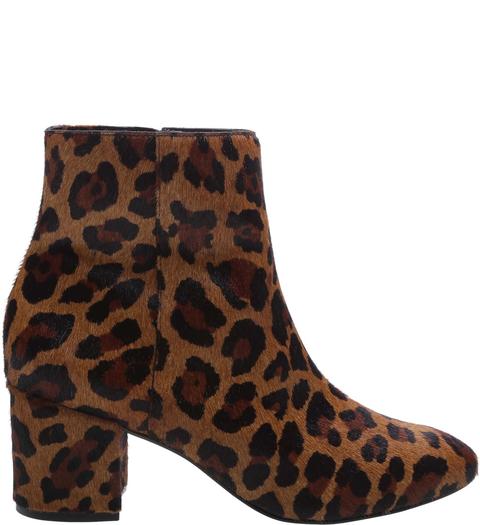 Bota Animal Print Salto Bloco Médio