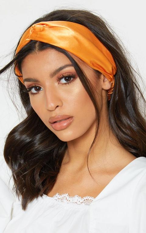 Orange Satin Headband