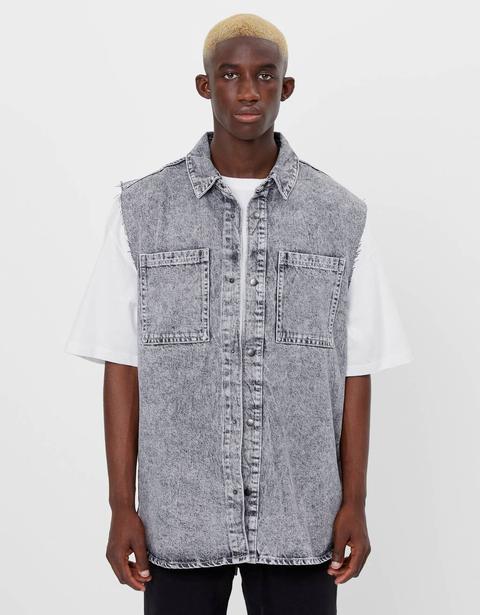 Sleeveless Denim Shirt