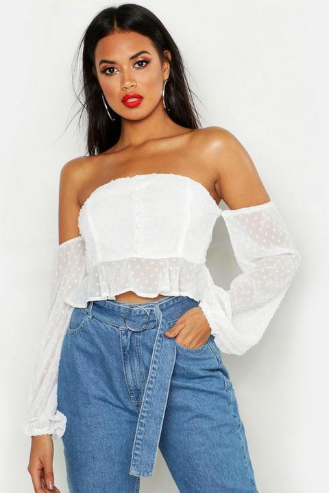 off the shoulder long sleeve top