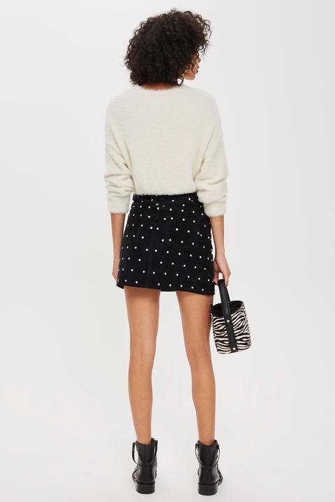 Black cord hotsell skirt topshop