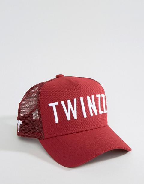 Gorra Estilo Baseball En Burdeos Con Logo De Twinzz