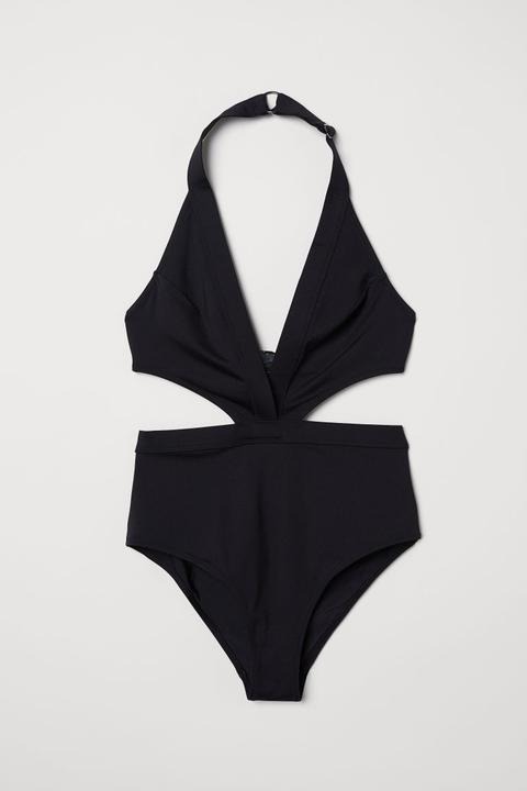 H & M - Costume Intero Cut-out - Nero