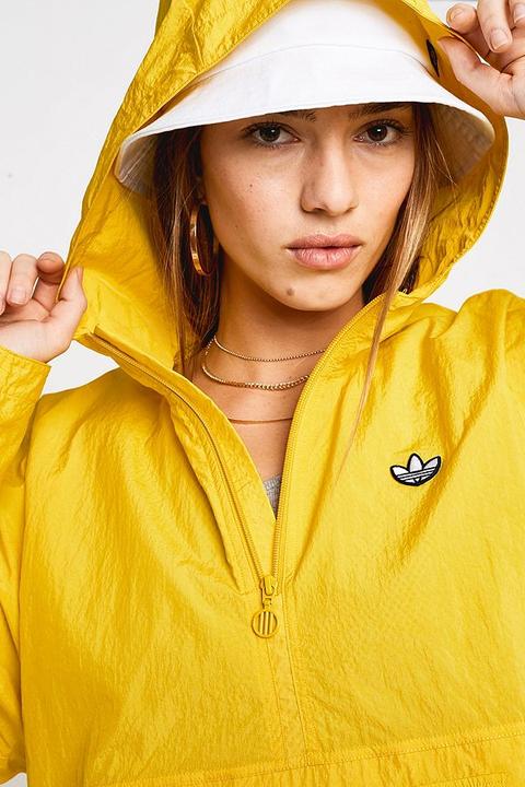 Adidas Originals Yellow Popover Jacket - Yellow M At Urban de Urban Outfitters 21 Buttons