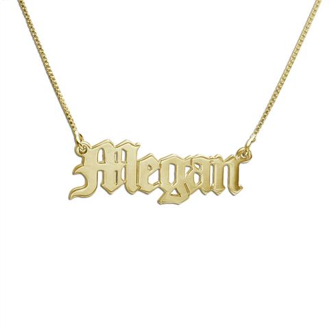 The Gothic Nameplate Necklace