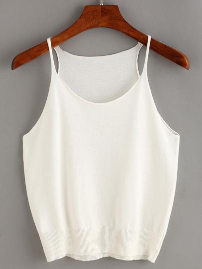 Top Bianco A Maglia