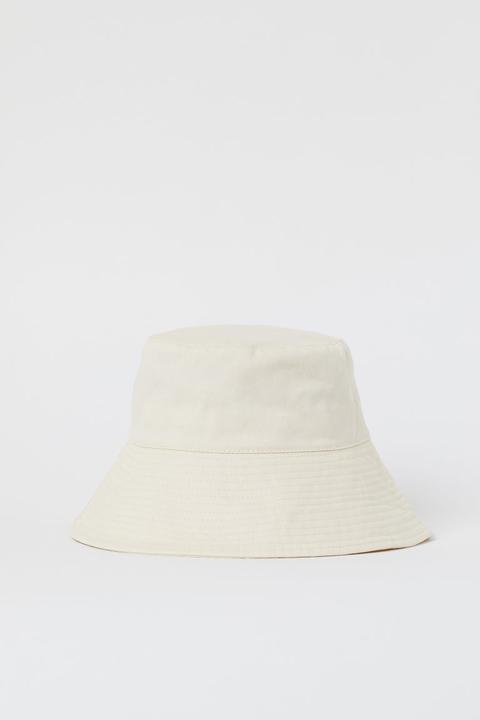 Sombrero Bucket De Algodón - Blanco