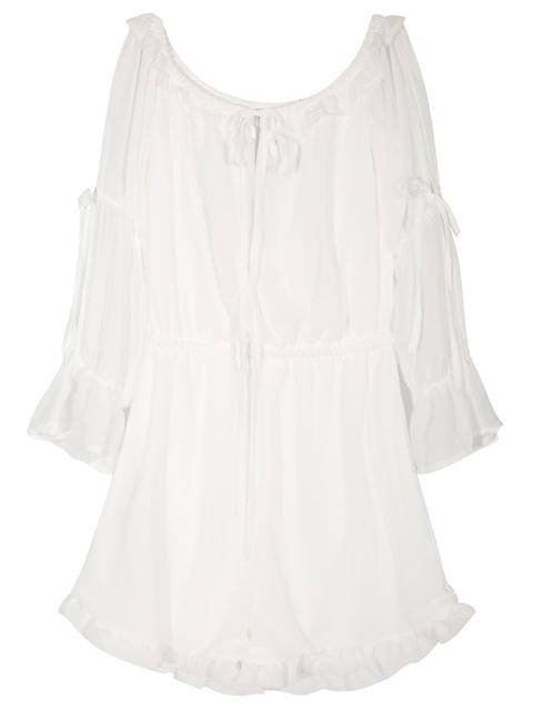 Off The Shoulder Chiffon Romper