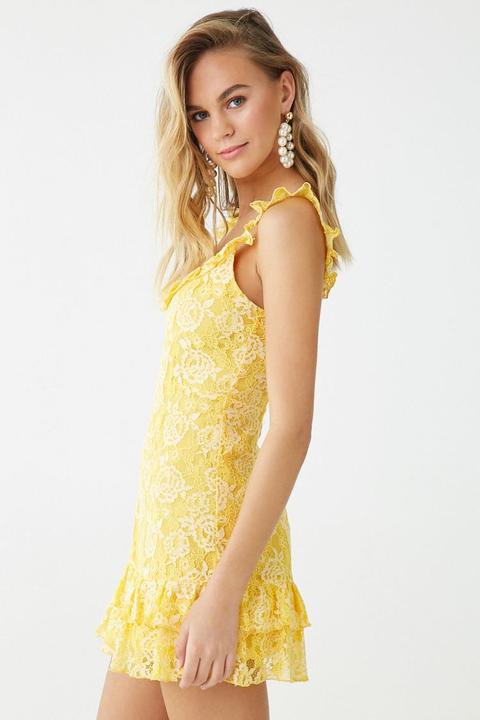 forever 21 yellow floral dress