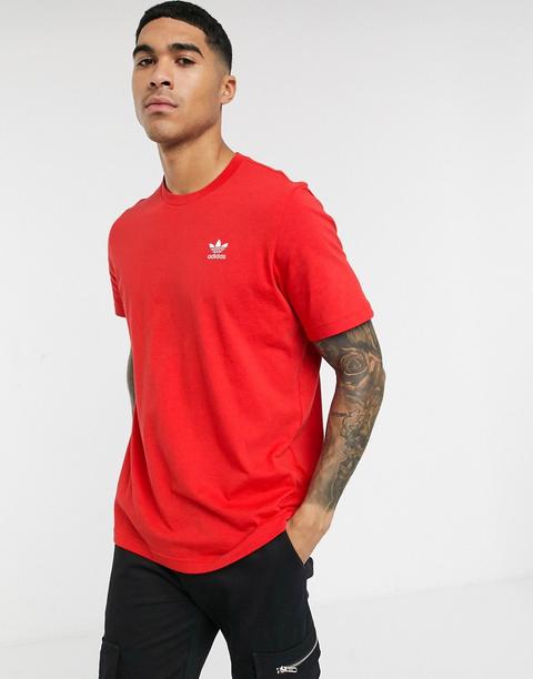 Camiseta Roja Essentials De Adidas Originals-rojo