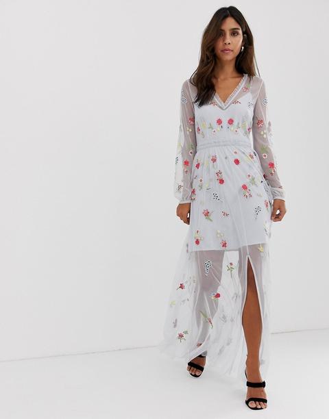 French connection flori clearance embroidered maxi dress