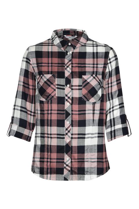 Camicia A Quadri Rosa