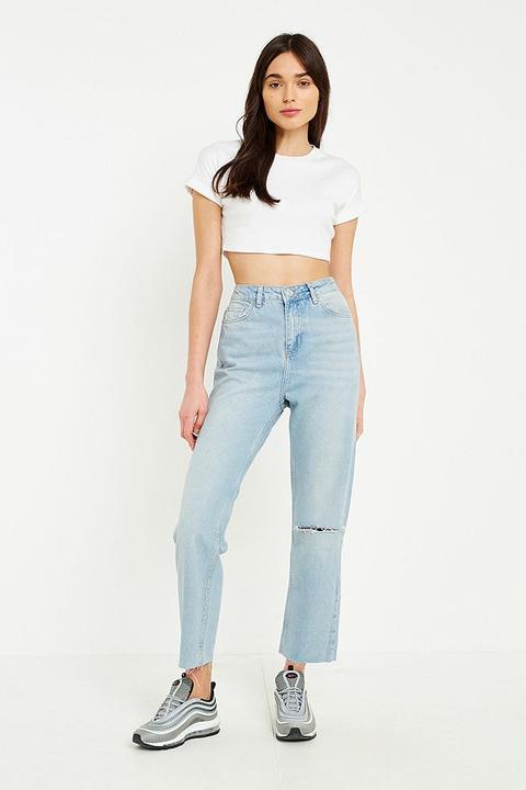 Bdg Mom Bleached Raw Hem Jeans