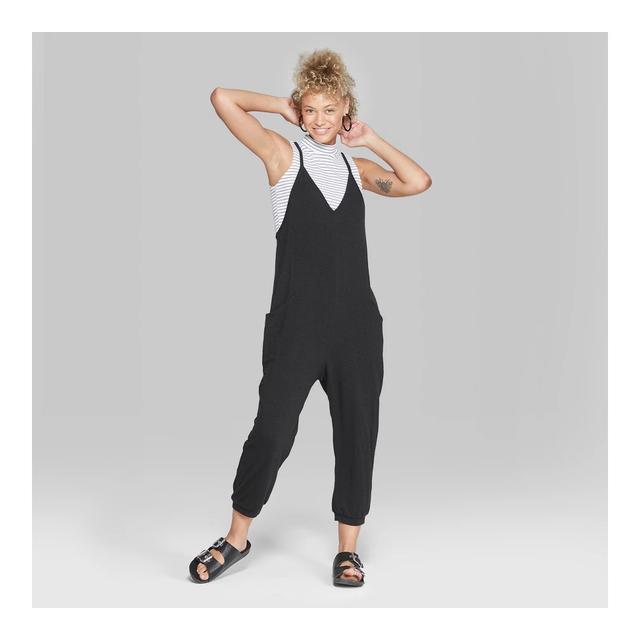 Wild fable v store neck knit jumpsuit