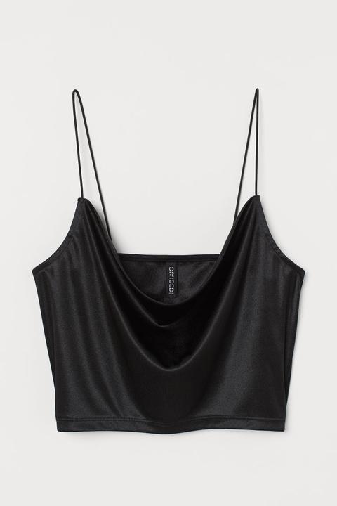 Top Brillante - Negro