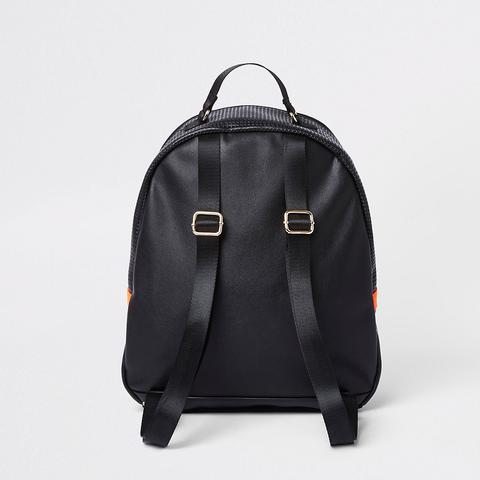 girls black ri monogram backpack
