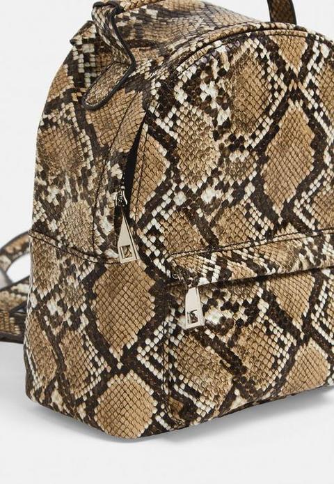 brown snake print bag