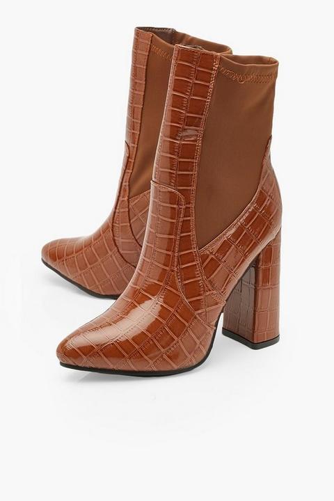 bottes chaussettes marron