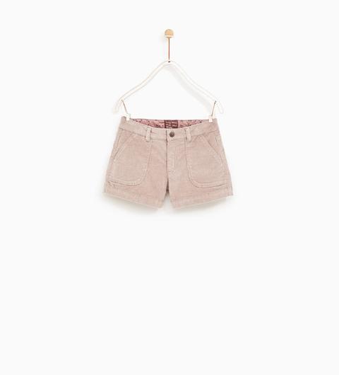 Shorts Velluto A Costine