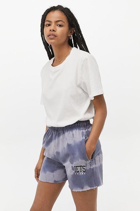 Iets Frans. Tie-dye Jogger Shorts - Blue Xs At Urban Outfitters