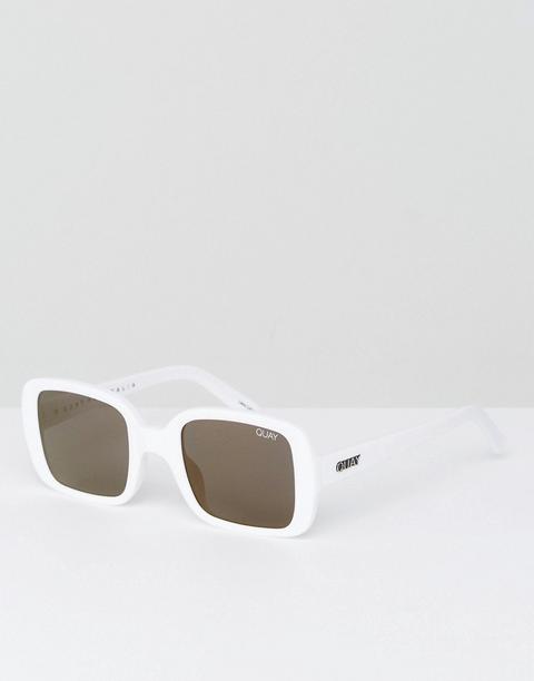 Gafas De Sol Cuadradas Extragrandes En Blanco Estilo Años 20 De Quay Australia