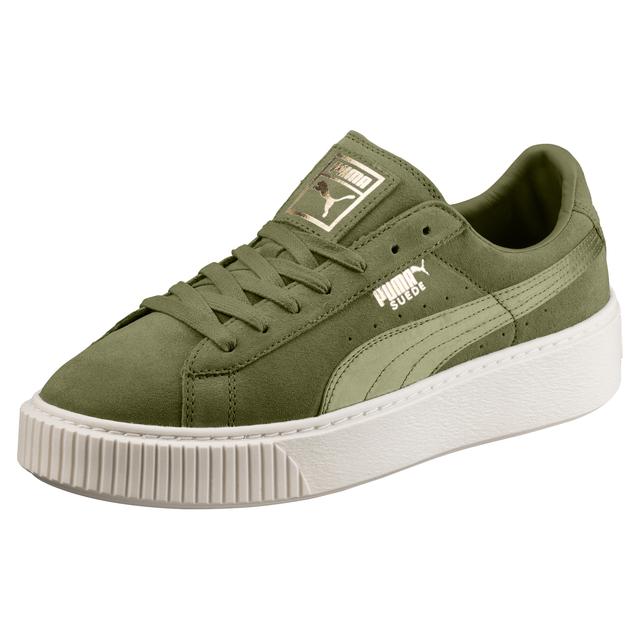 puma suede platform satin trainer