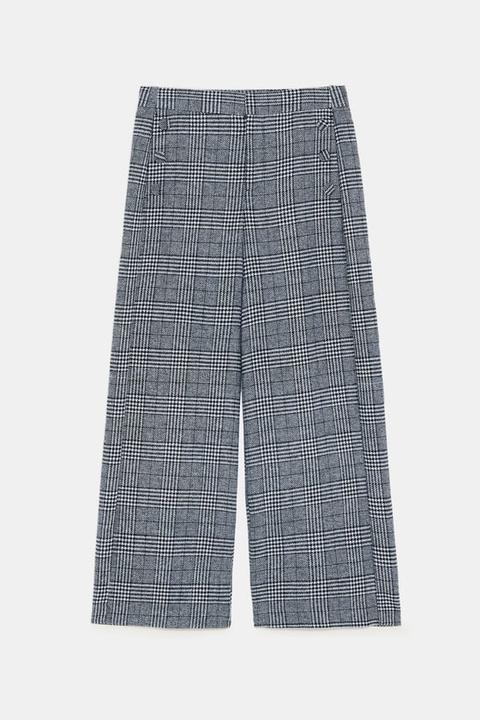 Pantaloni Culotte A Quadri