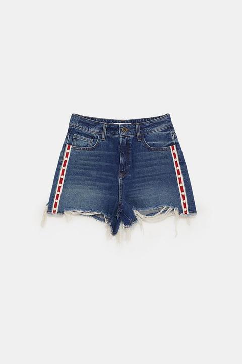 Shorts Z1975 Con Striscia Laterale E Perle