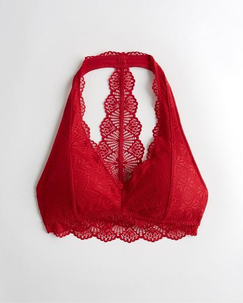 Lace-back Halter Bralette With Removable Pads from Hollister on 21