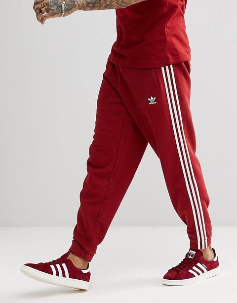 adidas red joggers womens