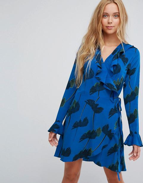 Vestido Cruzado Con Estampado Floral De Liquorish