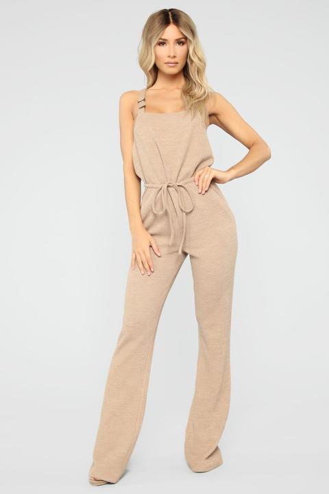 Crissandra Overall Jumpsuit - Mocha