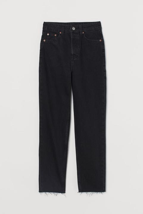 Slim Mom High Ankle Jeans - Noir